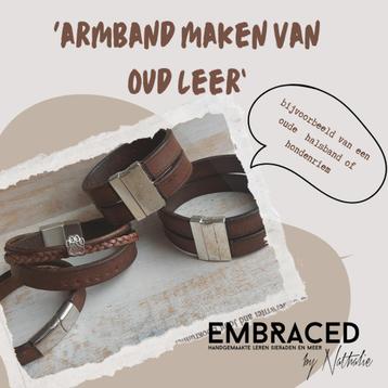 Herinnering-sieraad uit oud leer | EMBRACED by Nathalie beschikbaar voor biedingen