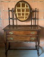 Antieke kaptafel met spiegel – massief hout – ca. 1900, Eén persoon, Overige typen