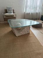 Salontafel vintage driehoek glas, Ophalen, 100 tot 150 cm, 50 tot 100 cm, Minder dan 50 cm