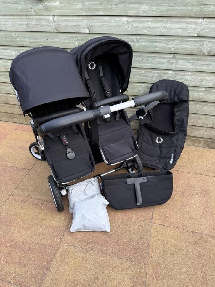 Bugaboo Donkey 3 Duo, Kinderen en Baby's, Kinderwagens en Combinaties, Zo goed als nieuw, Combiwagen, Bugaboo, Duowagen, Verstelbare duwstang