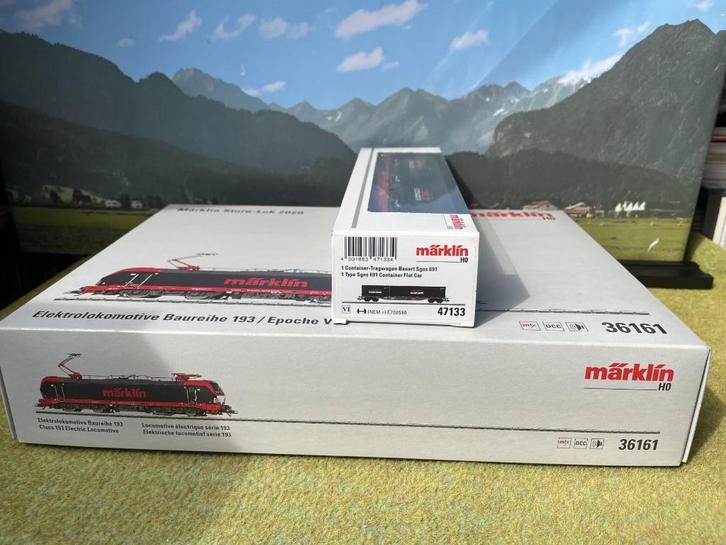 Märklin 36161 E-Lok 193 Vectron Store 2020 en Marklin 47133, Hobby en Vrije tijd, Modeltreinen | H0, Nieuw, Treinset, Wisselstroom