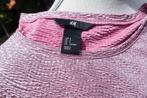 prachtige roze bling top H&M mt S (oversized) - valt als L, Kleding | Dames, Tops, Ophalen of Verzenden, Roze, Korte mouw