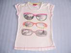 Leuk wit/roze shirt merk Europe Kids maat 134/140 met bril, Meisje, Gebruikt, Ophalen of Verzenden, Shirt of Longsleeve
