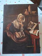 Schilderij van lezende vrouw, gesigneerd Mastbooms '79, Ophalen of Verzenden