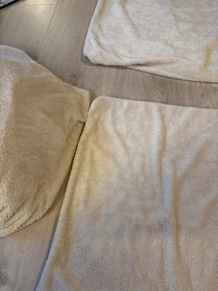 Optidee Optipluche dekbedovertrek 200x200cm + 2 slopen beige, Beige, Dekbedovertrek, Ophalen of Verzenden, Nieuw