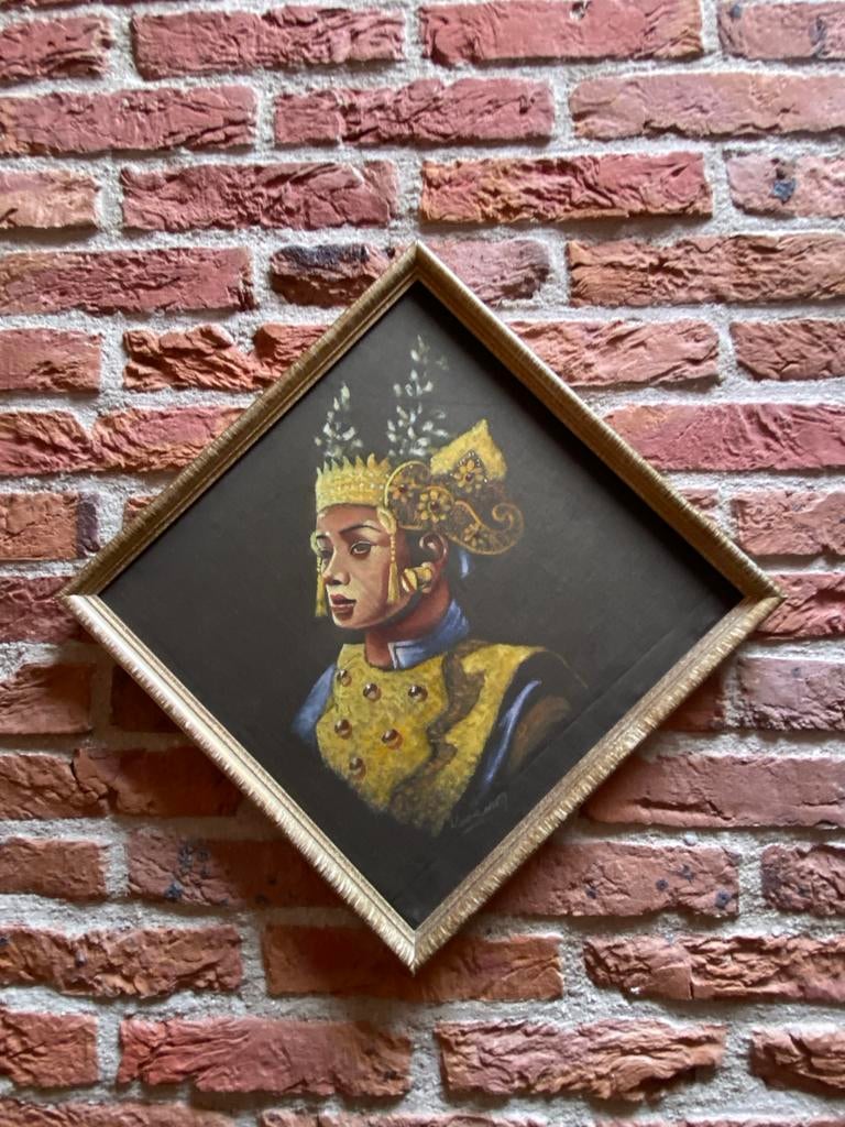 Twee prachtige Balinese danseressen schilderijen, Ophalen of Verzenden