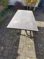 Metalen tuintafel voor 6 personen 90*160, Tuin en Terras, Tuintafels, Ophalen, Gebruikt, Rechthoekig, Metaal