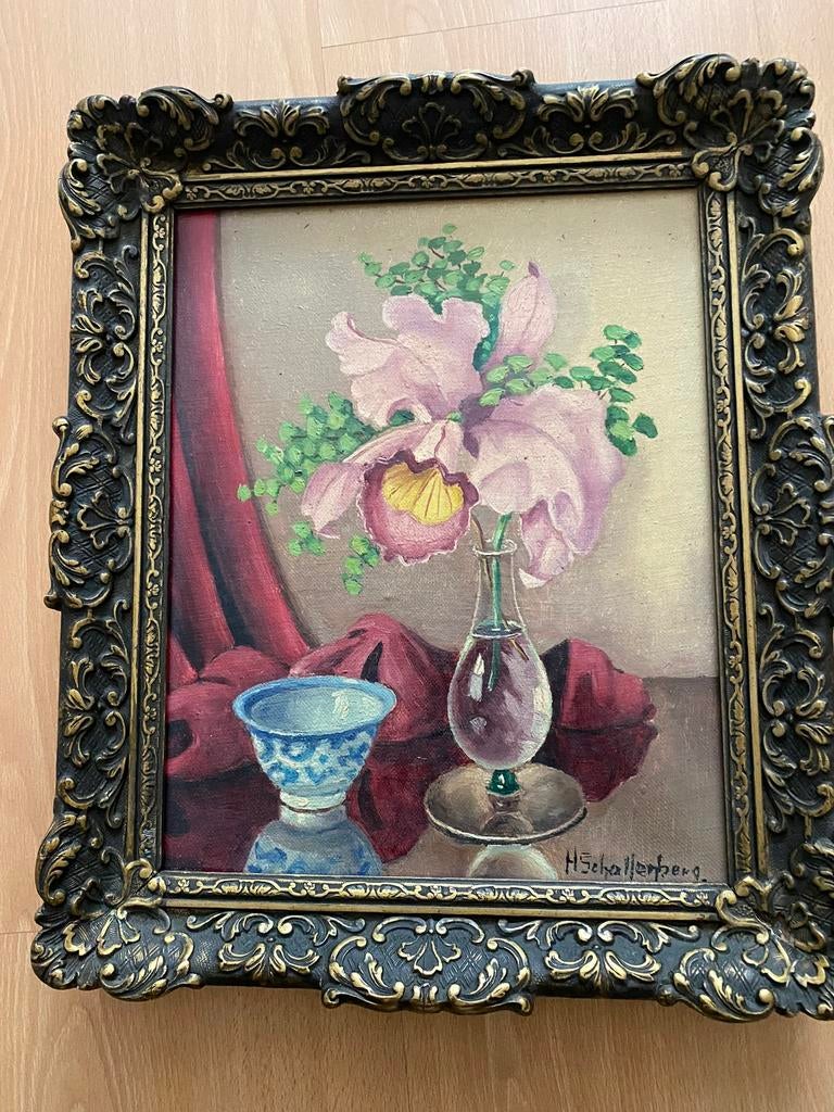 Originele stilleven H. Schallenberg, Antiek en Kunst, Kunst | Schilderijen | Klassiek, Ophalen of Verzenden