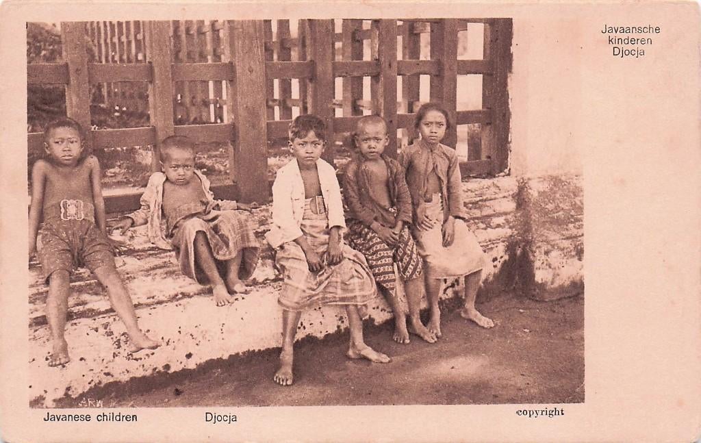 Nederlands Indië Java - Javaansche kinderen Djocja, Ophalen of Verzenden, Voor 1920, Ongelopen, Buiten Europa
