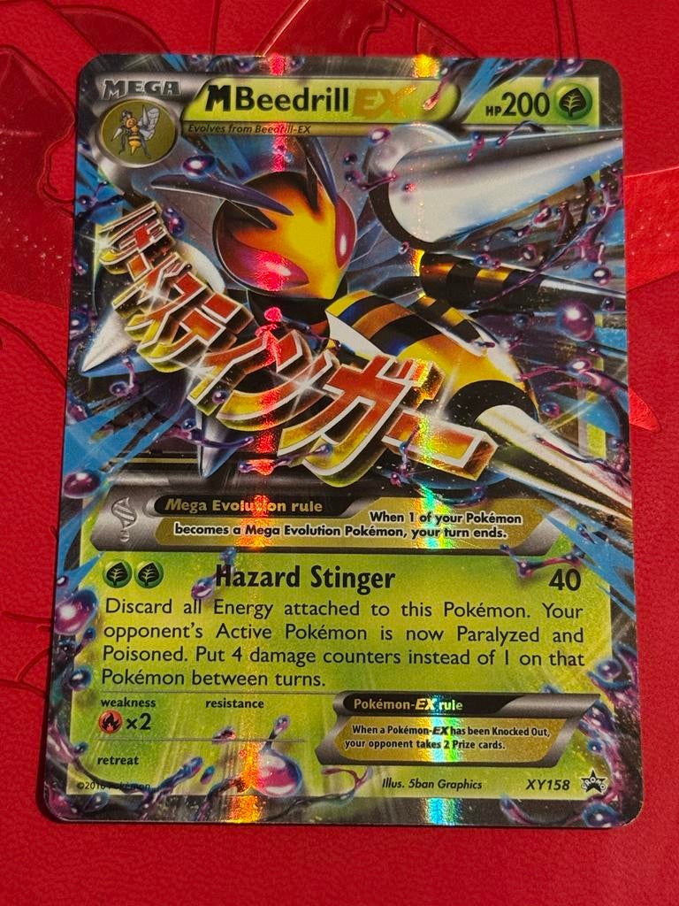 Mega Beedrill EX - EXCELLENT, Ophalen of Verzenden, Zo goed als nieuw, Losse kaart, Foil