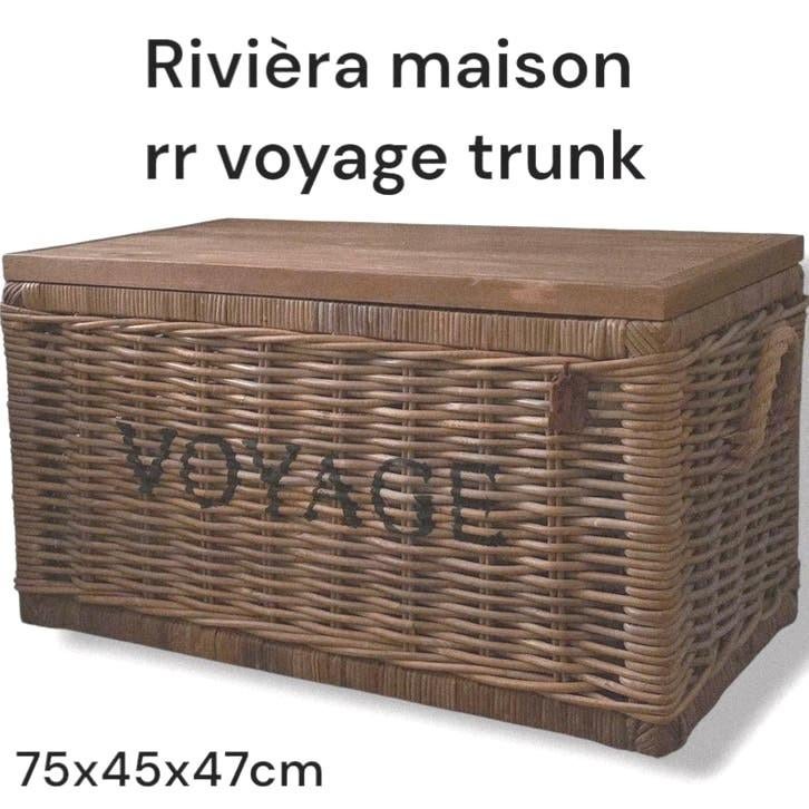 Mooie Riviera Maison  voyage trunk opbergkist., Ophalen, Minder dan 50 cm, 50 tot 100 cm, Overige materialen