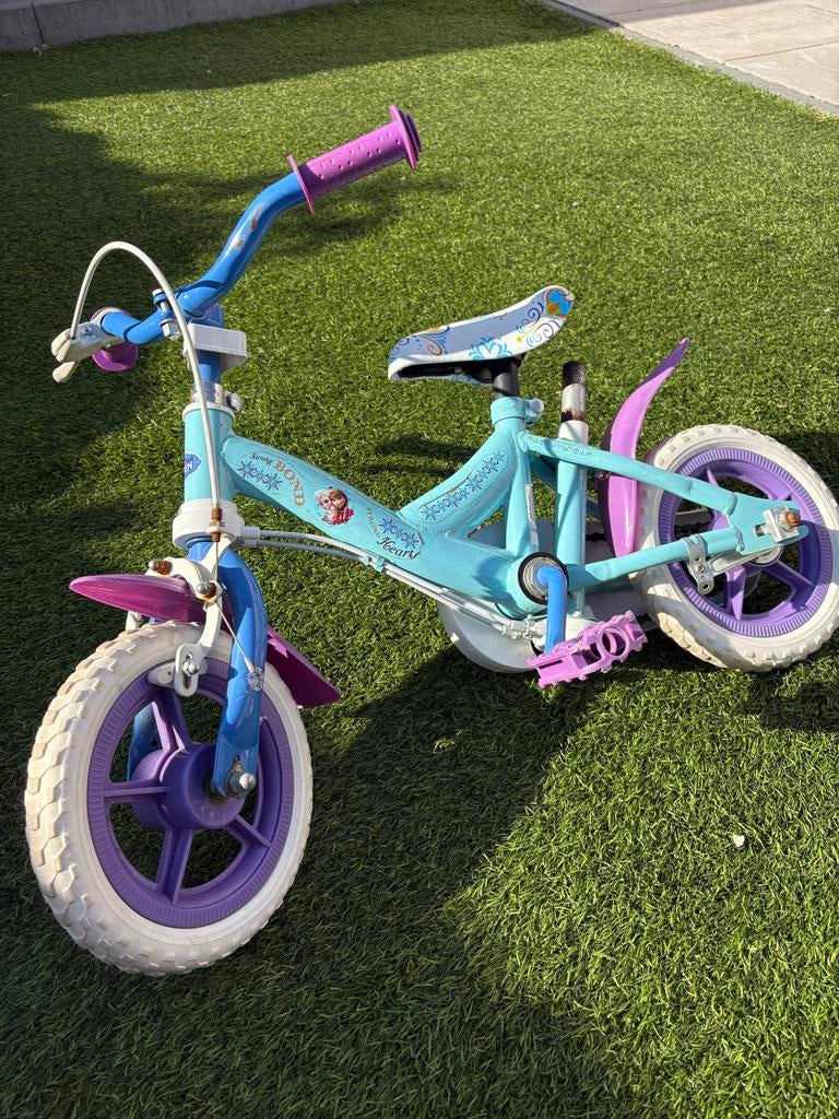 Kinderfietsje Frozen, 10 inch, Fietsen en Brommers, Fietsen | Kinderfietsjes, Ophalen, Gebruikt, Minder dan 16 inch