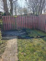 Schutting 4m breed met deur, Tuin en Terras, Schuttingen, Ophalen, 3 tot 6 meter, Hout, 1 tot 2 meter