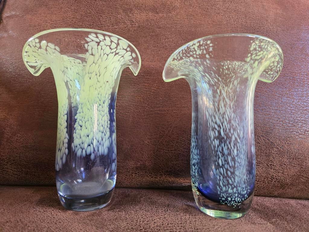 Handgeblazen Teleflora art glass vaas, Antiek en Kunst, Ophalen of Verzenden