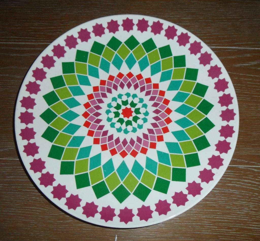 Grote keramische schaal / wandbord, Keramiek, Ophalen of Verzenden, Zo goed als nieuw, Bord(en)