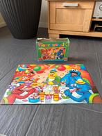 Sesamstraat Vloerpuzzel - Feestje met Elmo en Koekiemonster, Ophalen of Verzenden, 10 tot 50 stukjes, Gebruikt, 2 tot 4 jaar