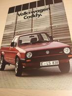 jaren 80 Nederlandse brochure Volkswagen Caddy mk1 folder, Ophalen of Verzenden, Zo goed als nieuw, Volkswagen