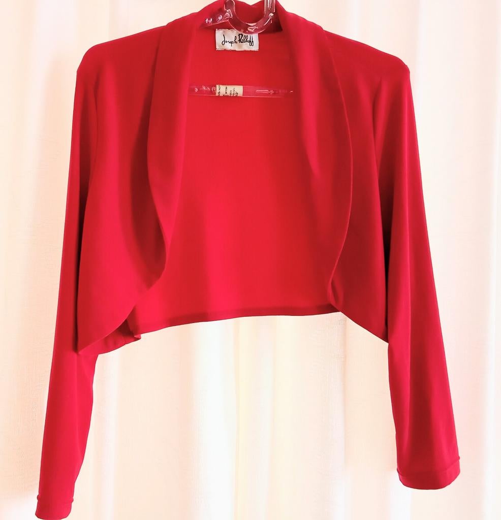 Leuke mooie rode bolero van Joseph Ribkoff. Maat 44, Maat 42/44 (L), Joseph Ribkoff, Ophalen of Verzenden, Gedragen