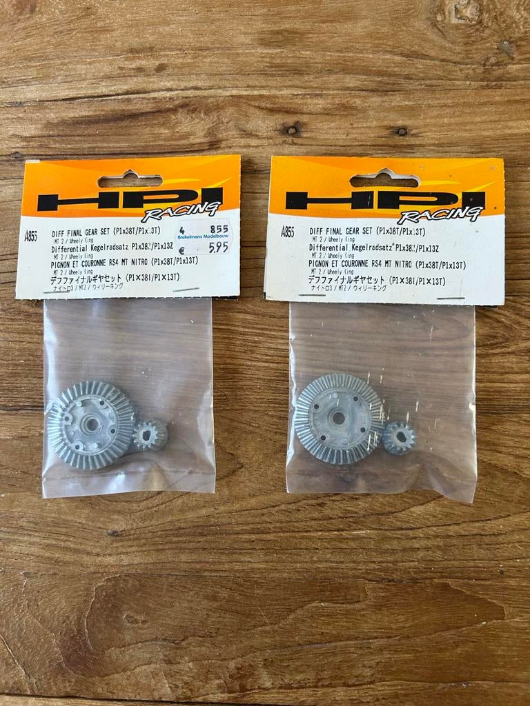 HPI Racing Diff Final Gear Set (P1x38T/P1x13T) A855, Nieuw, Ophalen of Verzenden, Onderdeel, Nitro