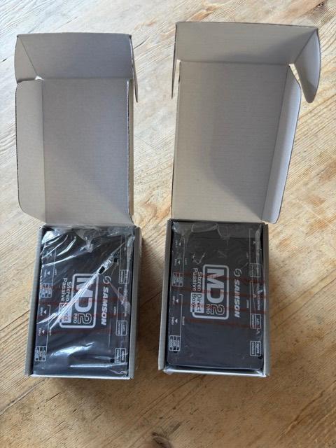 2 stuks Samson MD2 Pro stereo DI-box, Ophalen of Verzenden, Zo goed als nieuw, Audio