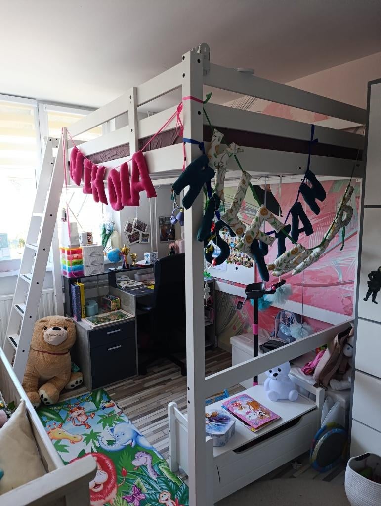 Hoogslaper Bed 140x200, Ophalen, Hoogslaper, Tweepersoons, 140 cm