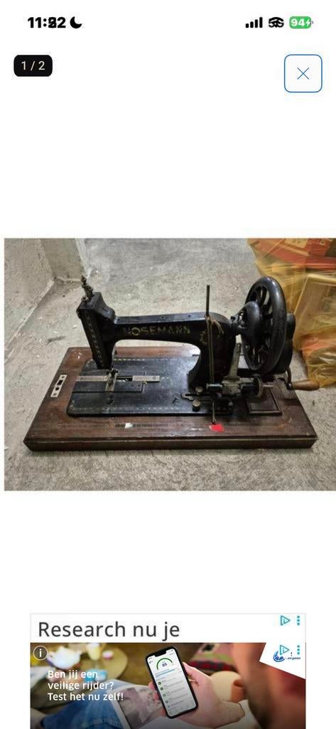 Oude antieke naaimachine!, Ophalen of Verzenden