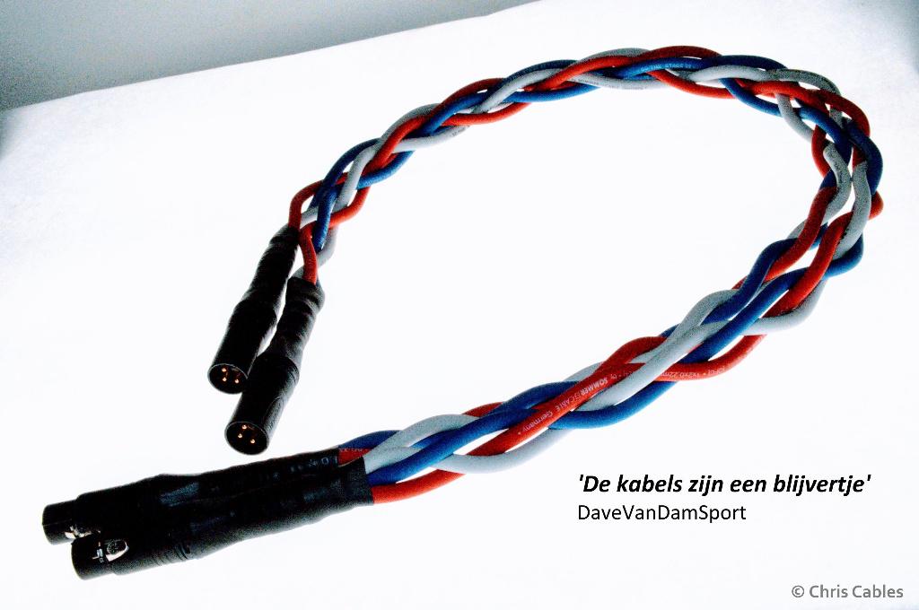 'The Braided One' audiophile XLR kabels van Chris Cables, Verzenden, Nieuw, 3451HB/44, Interlink-kabel