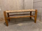Handgemaakte Marokkaanse bank van hout en riet, Huis en Inrichting, Banken | Bankstellen, Ophalen, Gebruikt, Minder dan 75 cm