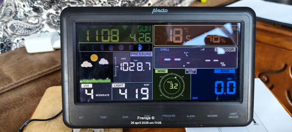 Alecto WS 5500 weerstation met wifi, Audio, Tv en Foto, Weerstations en Barometers, Ophalen of Verzenden