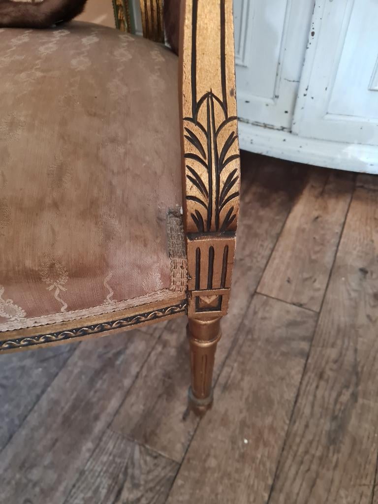 Antieke stoel met leuningen Louis XVI, Antiek en Kunst, Antiek | Meubels | Stoelen en Banken, Ophalen