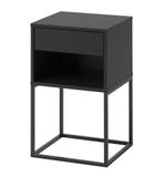 Nachtkastje Vikhammer van Ikea - Zwart, Huis en Inrichting, Ophalen, Minder dan 45 cm, 55 tot 70 cm, Zo goed als nieuw