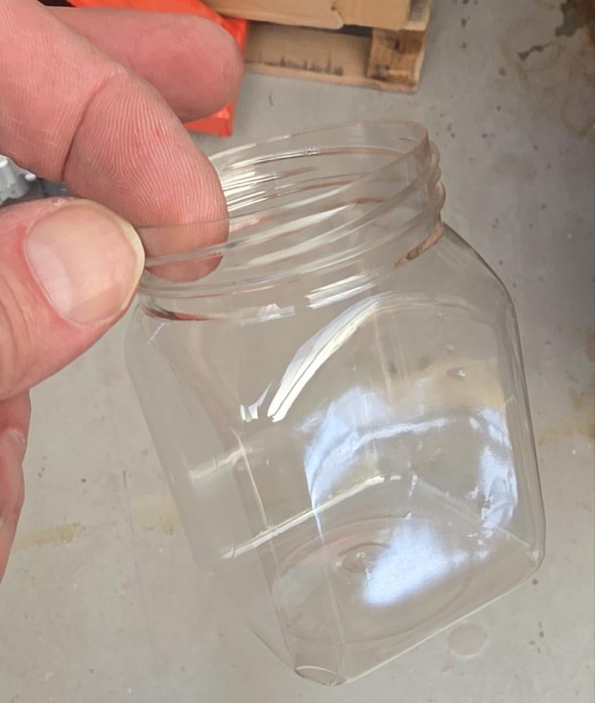 Pallet met 5040 lege plastic potjes 250ml - Nieuw, Kunststof, Overige kleuren, Nieuw, Ophalen of Verzenden