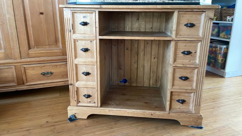 Kast voor platenspeler of als Commode, Ophalen, Gebruikt, Grenenhout, 25 tot 50 cm