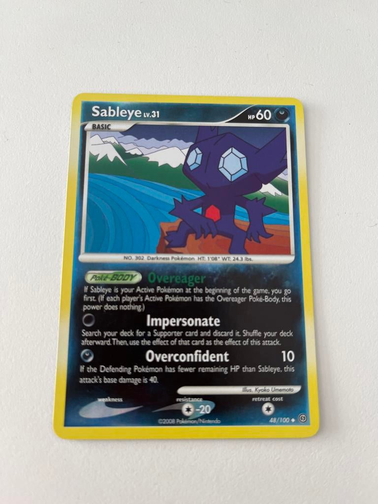 Pokémon Kaart Sableye LV.31 (48/100), Ophalen of Verzenden, Zo goed als nieuw, Losse kaart