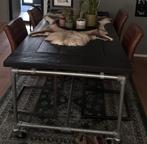 Industriële Eettafel Jorg, Ophalen of Verzenden, Zo goed als nieuw, 4 tot 6 stoelen