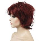Moderne pruik rood kort haar met plukjes kleur 131, Sieraden, Tassen en Uiterlijk, Uiterlijk | Haarverzorging, Ophalen of Verzenden