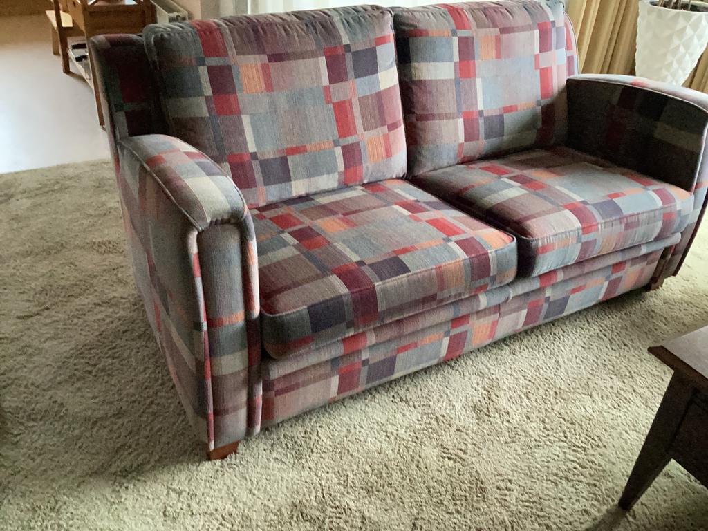 Tweezitsbankje van stof - Kleurrijk en Comfortabel, Ophalen, Gebruikt, 150 tot 200 cm, Tweepersoons