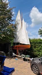 Klassieke houten zeilboot 16m2 - Trailer, zeilen en papieren, Ophalen, Geen motor, Gebruikt, Overige typen