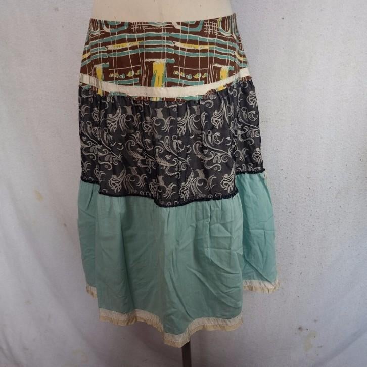 Gave blauw-bruine rok.Mt M.Merk Vero Moda, Kleding | Dames, Rokken, Maat 38/40 (M), Bruin, ., Ophalen of Verzenden
