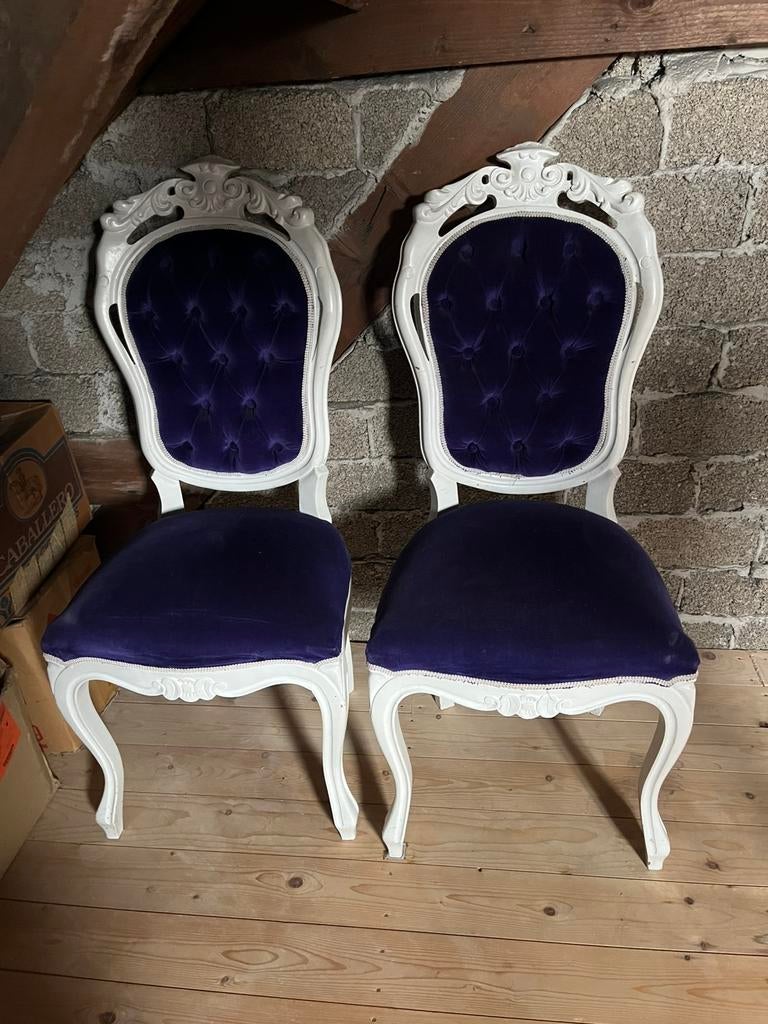 Barok stoelen, Huis en Inrichting, Stoelen, Ophalen, Gebruikt, Barok, Wit