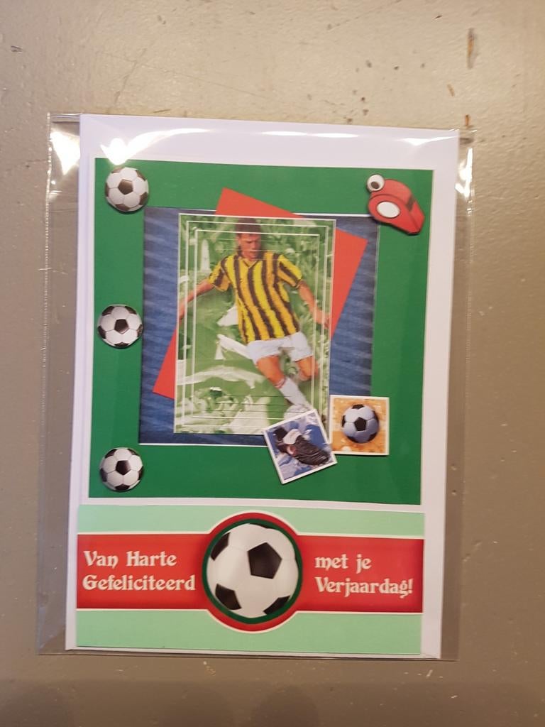 Kaartje verjaardag mannen voetbal, Ophalen of Verzenden, Nieuw, Overige thema's