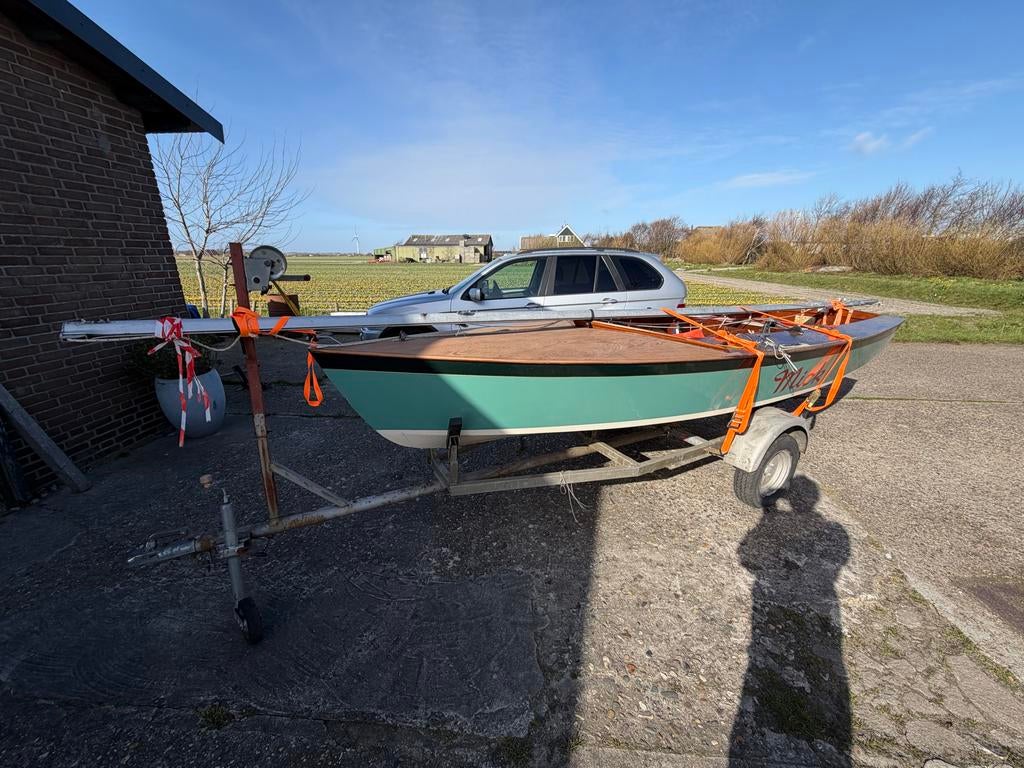 Schakel zeilboot opknapper incl. zeilen, mast, giek en trail, Watersport en Boten, Zeilen en Zeiltoebehoren, Gebruikt, Ophalen