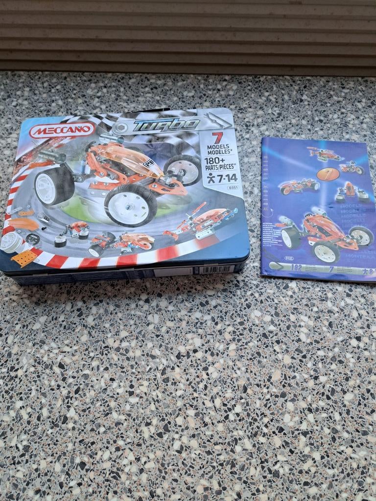 Meccano Turbo.
In metalen koffer, speelgoed, Ophalen of Verzenden, Gebruikt, Bouwen