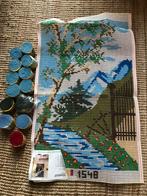 Vintage Smyrna pakket Scheepjes wol wandkleed 55 x 90 cm, Ophalen of Verzenden, Zo goed als nieuw, Knutselwerk