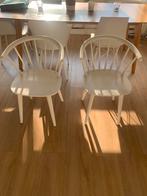 witte houten eettafelstoelen, Ophalen, Zo goed als nieuw, Wit