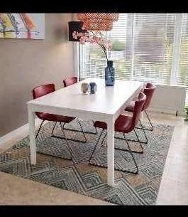 IKEA EKEDALEN uitschuifbare tafel wit, Huis en Inrichting, Ophalen, Overige materialen, Gebruikt, 100 tot 150 cm