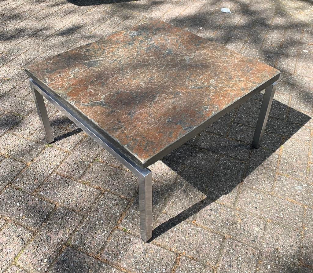 Tafel vintage spectrum natuursteen salontafel uit jaren 60, Huis en Inrichting, 100 tot 150 cm, Zo goed als nieuw, Minder dan 50 cm