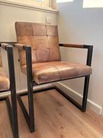 2 Goossens eetkamerstoelen - Industrieel design, Huis en Inrichting, Stoelen, Ophalen, Gebruikt, Twee, Bruin