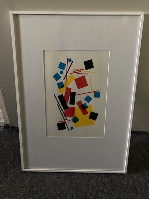 Gesigneerde zeefdruk J. de Roode 75/100 ingelijst, Ophalen