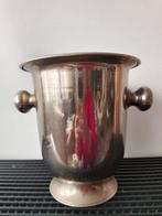 Midcentury vernikkelde zilverkleurige champagnekoeler, 23 cm, Huis en Inrichting, Ophalen of Verzenden, Gebruikt